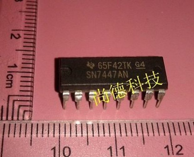 TI SN7447AN DIP-16 BCD-TO-SEVEN-SEGMENT DECODERS/DRIVERS