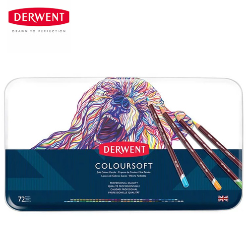 DERWENT DW0701029 ColourSoft Colored Pencils 72 colors Metal box Set