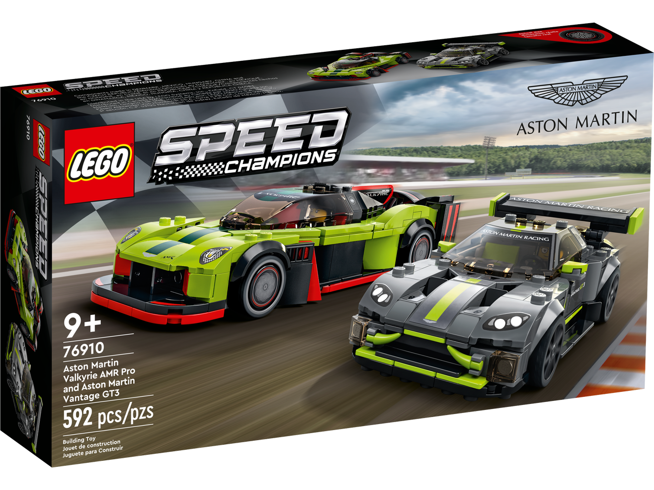 LEGO Speed Champion 76910 Aston Martin Valkyrie AMR Pro and Aston Martin Vantage GT3