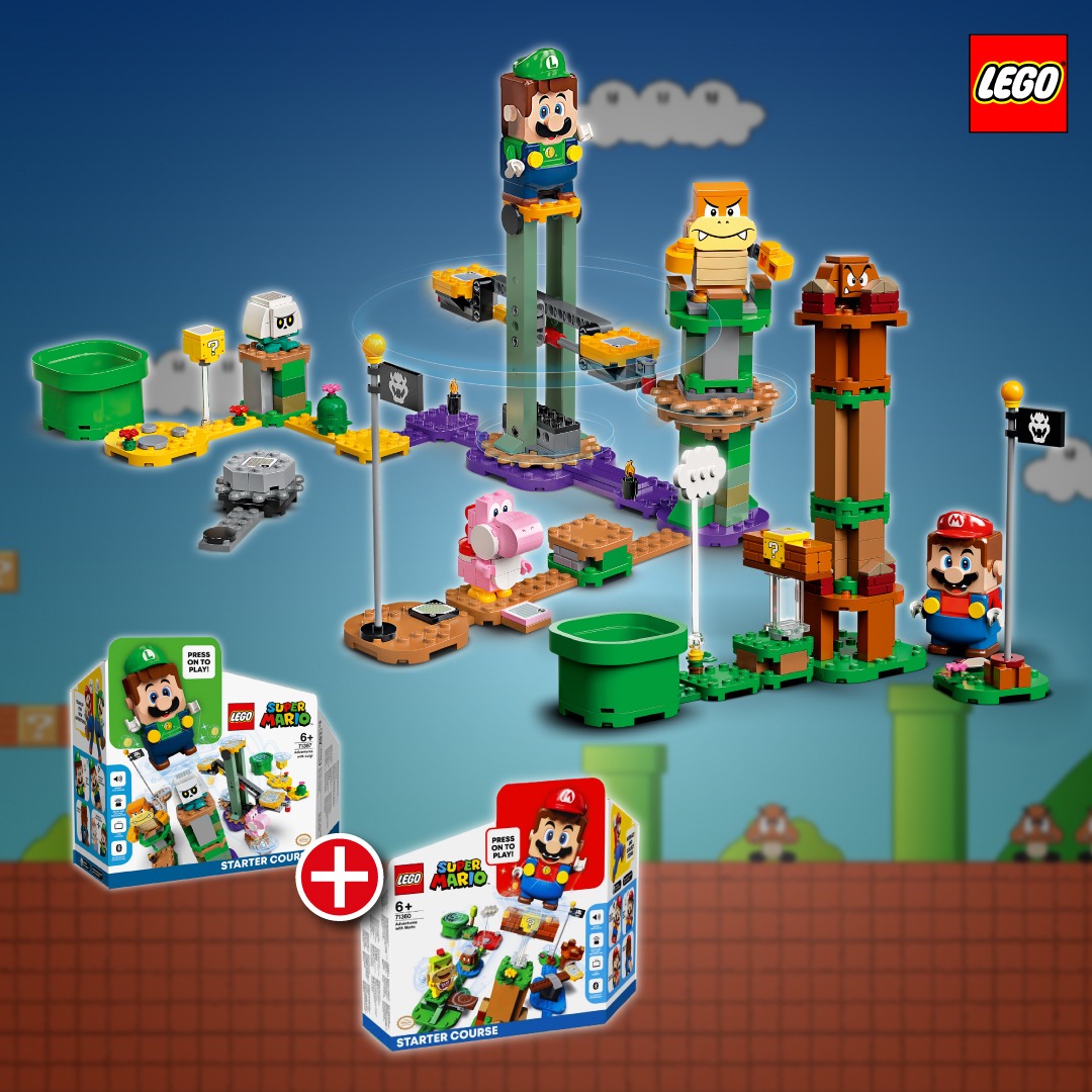LEGO Super Mario Series 71387 + 71360 Mario and Luigi Duo Starter Pack