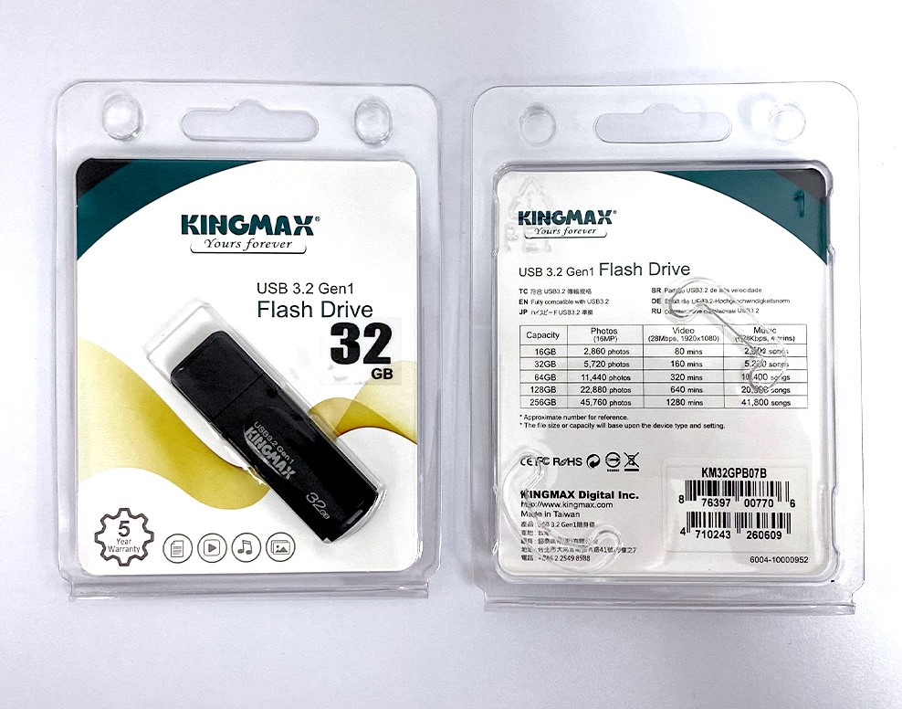Kingmax PB-07 32GB USB 3.1 Flash Drive Black Color KM32GPB07B