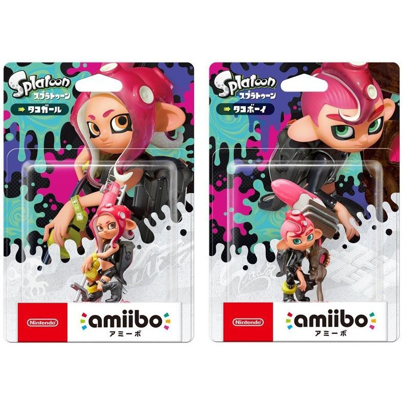 Nintendo Amiibo Splatoon 2 Series Figure Octoling Boy + Girl Set For Switch NS
