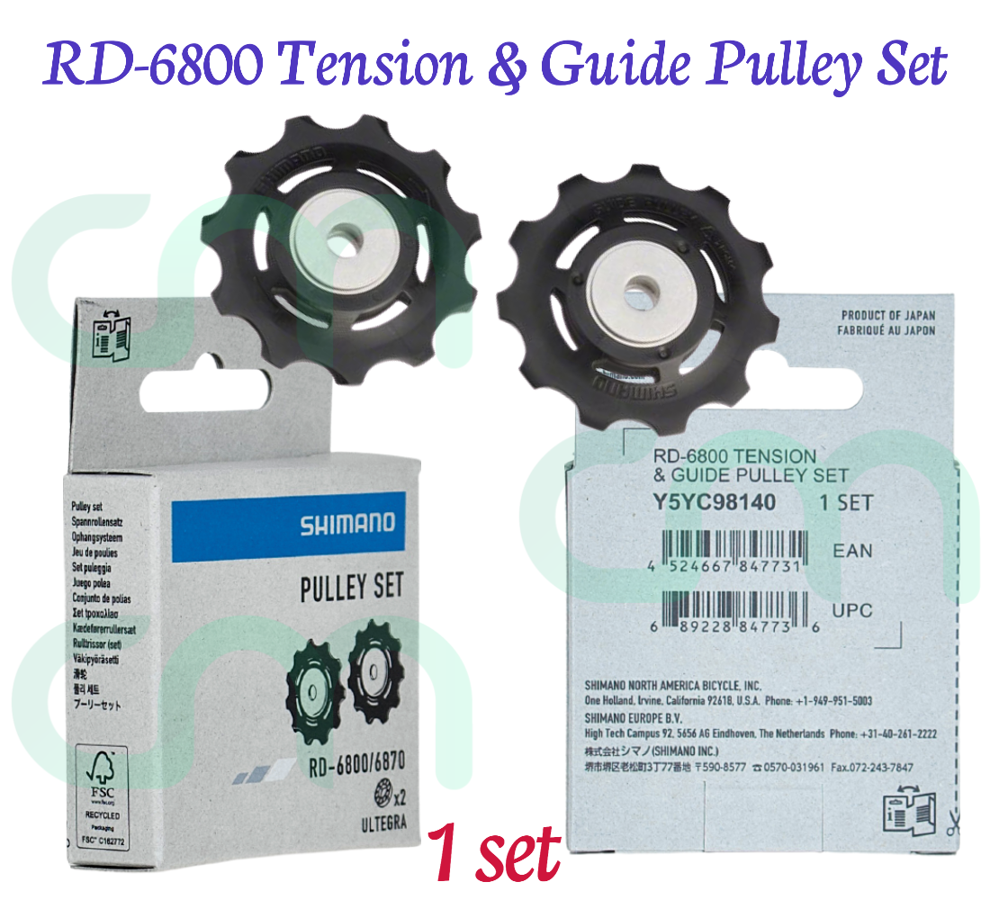(Y5YC98140) Shimano Ultegra RD-6800 / RD-6870 Tension & Guide Pulley Set New
