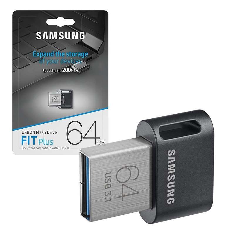 Samsung Fit Plus 64GB USB 3.1 Flash Drive 200MB/s MUF-64AB