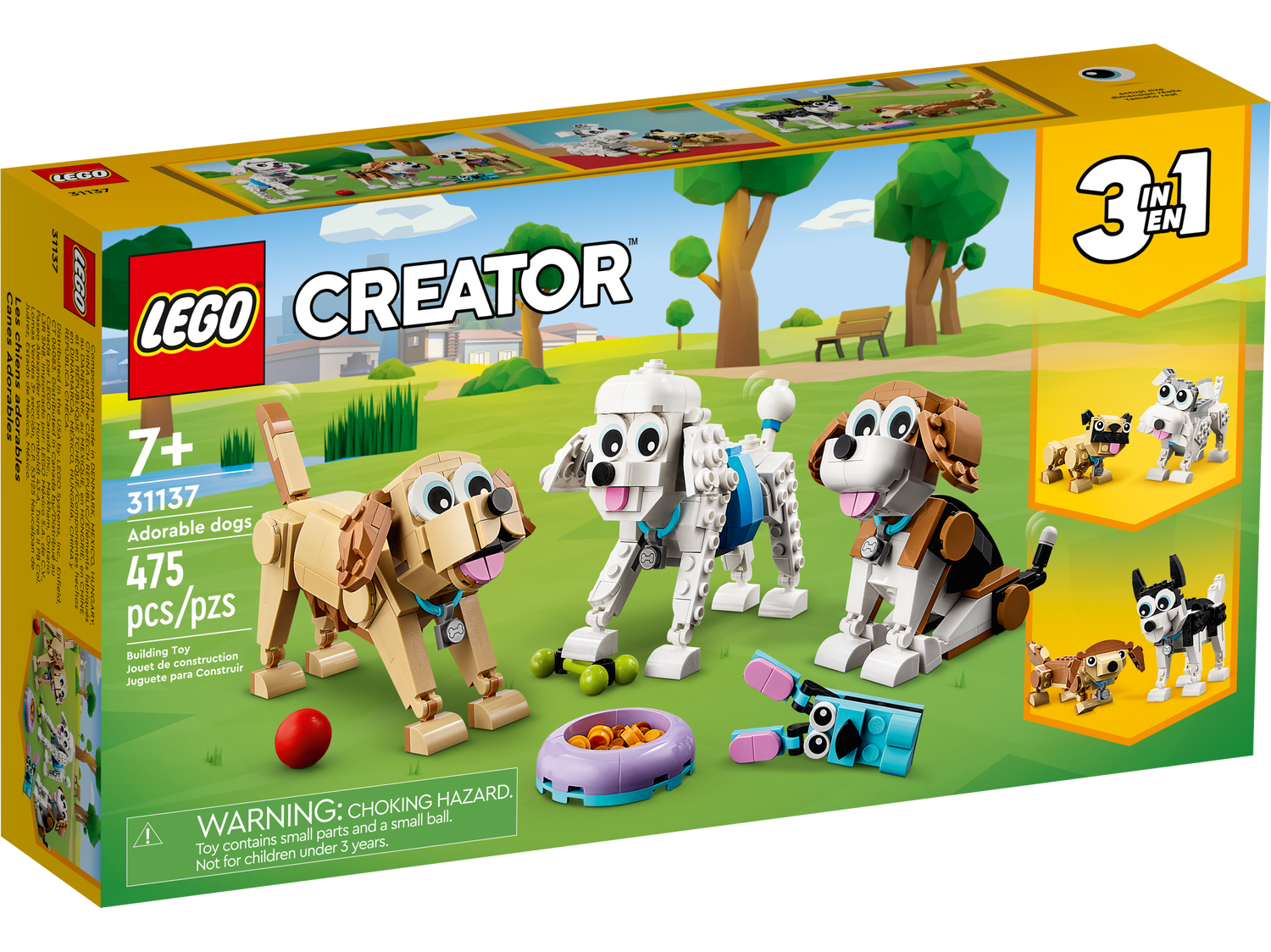 LEGO Creator 3-in-1 Series 31137 Adorable Dogs