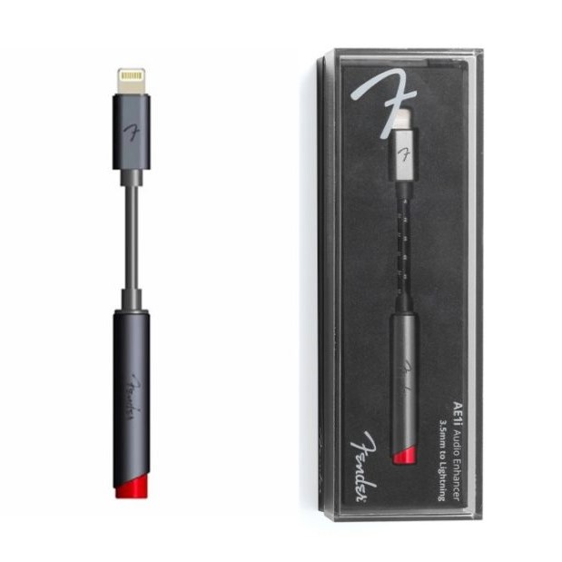 Fender AE1i Audio Enhancer Lightning to 3.5mm DAC Adapter Amplifier