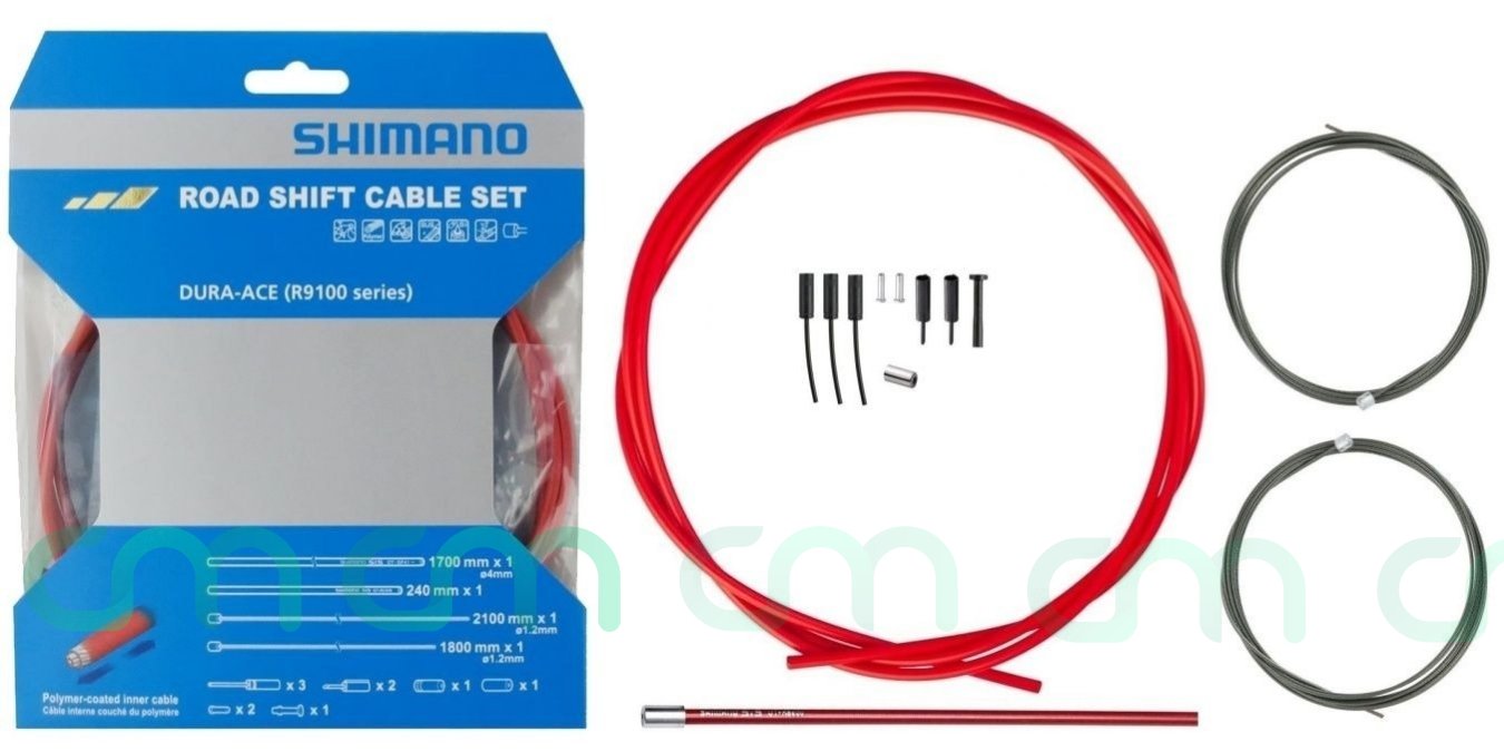 Shimano Road Dura Ace R9100 Red Poly-Coated Shift Cable & Housing Set NIB