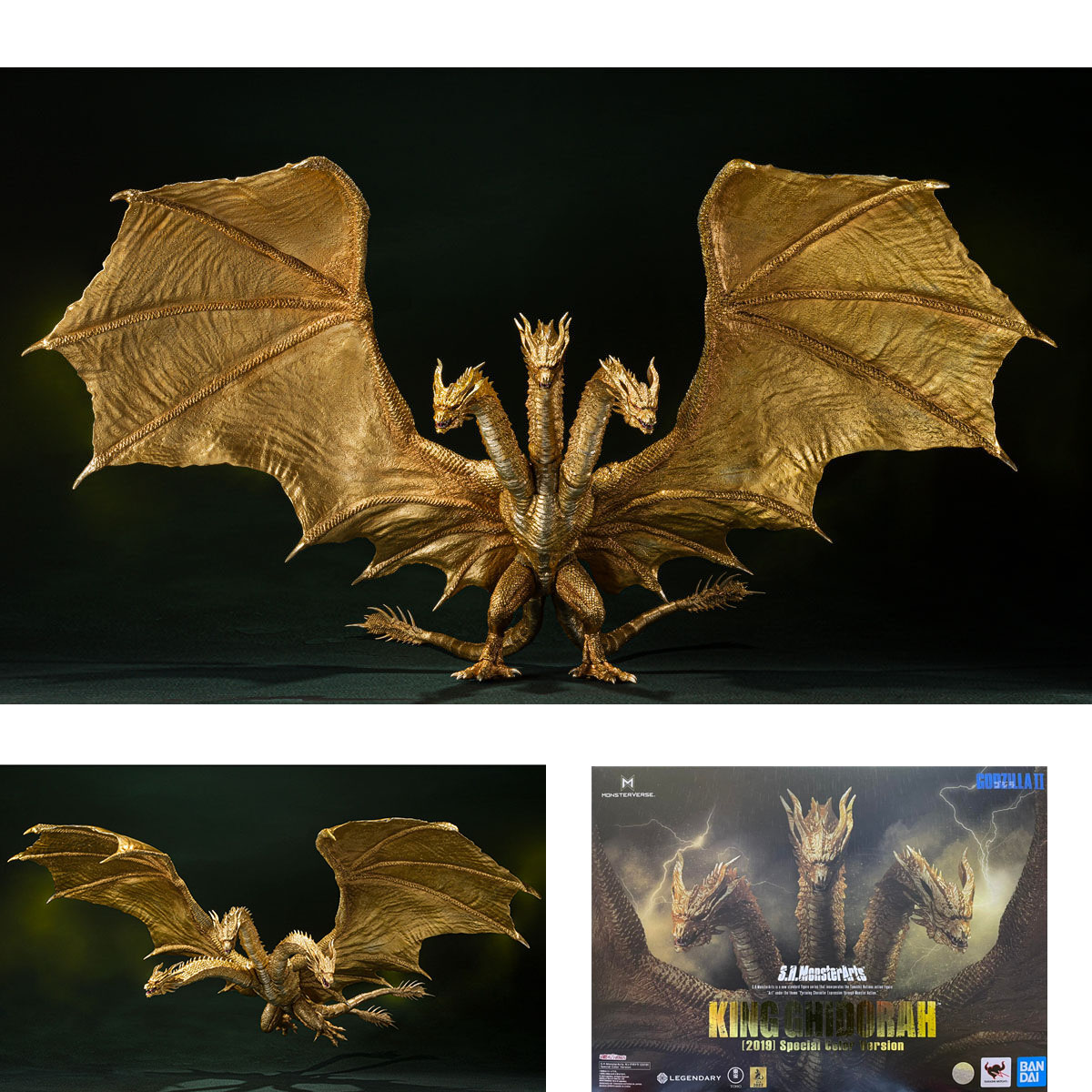Bandai S.H.MonsterArts Godzilla KOM - King Ghidorah (2019) Special Color