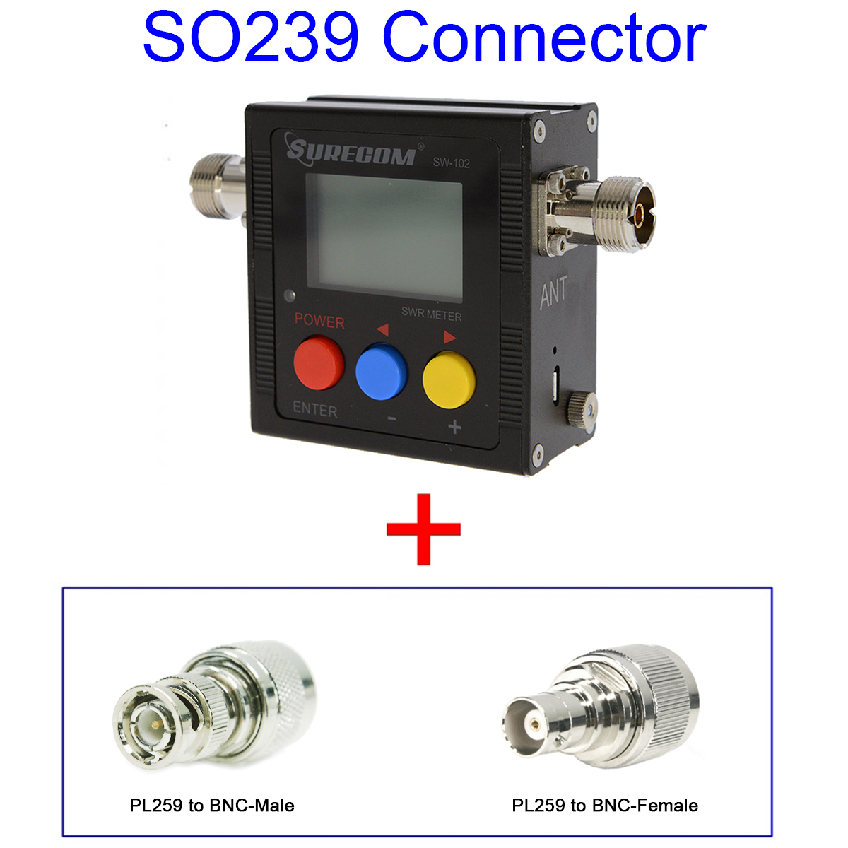 SURECOM SW102-S V.S.W.R. METER with PL259 Adaptors