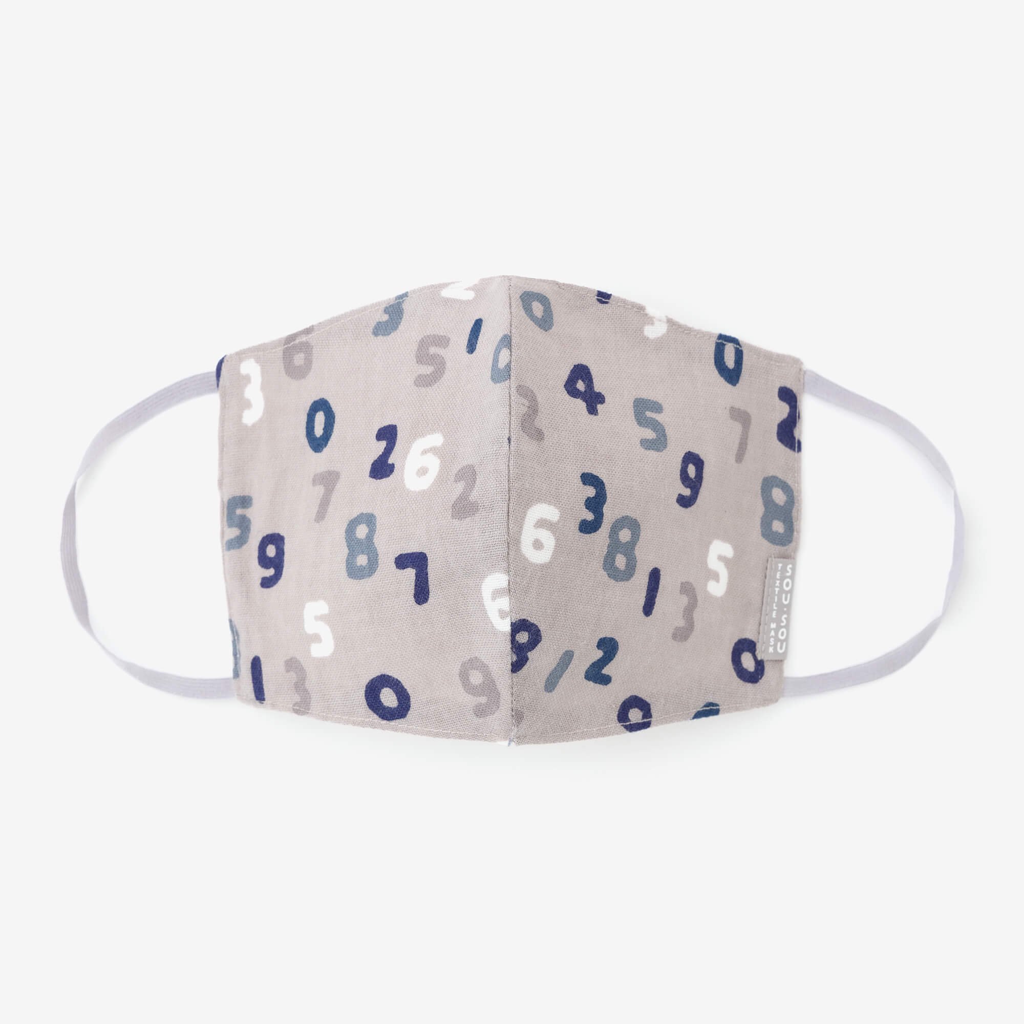 SOU SOU Chizimi Cotton Cotton Mask SO-SU-U Kon Multicolored - Made in JAPAN