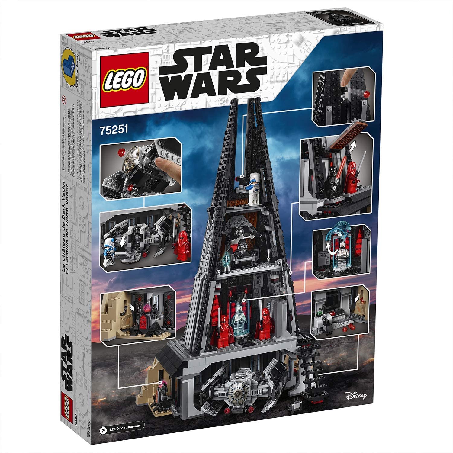 LEGO Star Wars 75251 Darth Vader's Castle Set with Buildable TIE Fighter