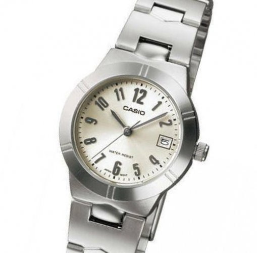Casio LTP-1241D-7A2 White Analog Womens Watch Date LTP-1241 Stainless Steel
