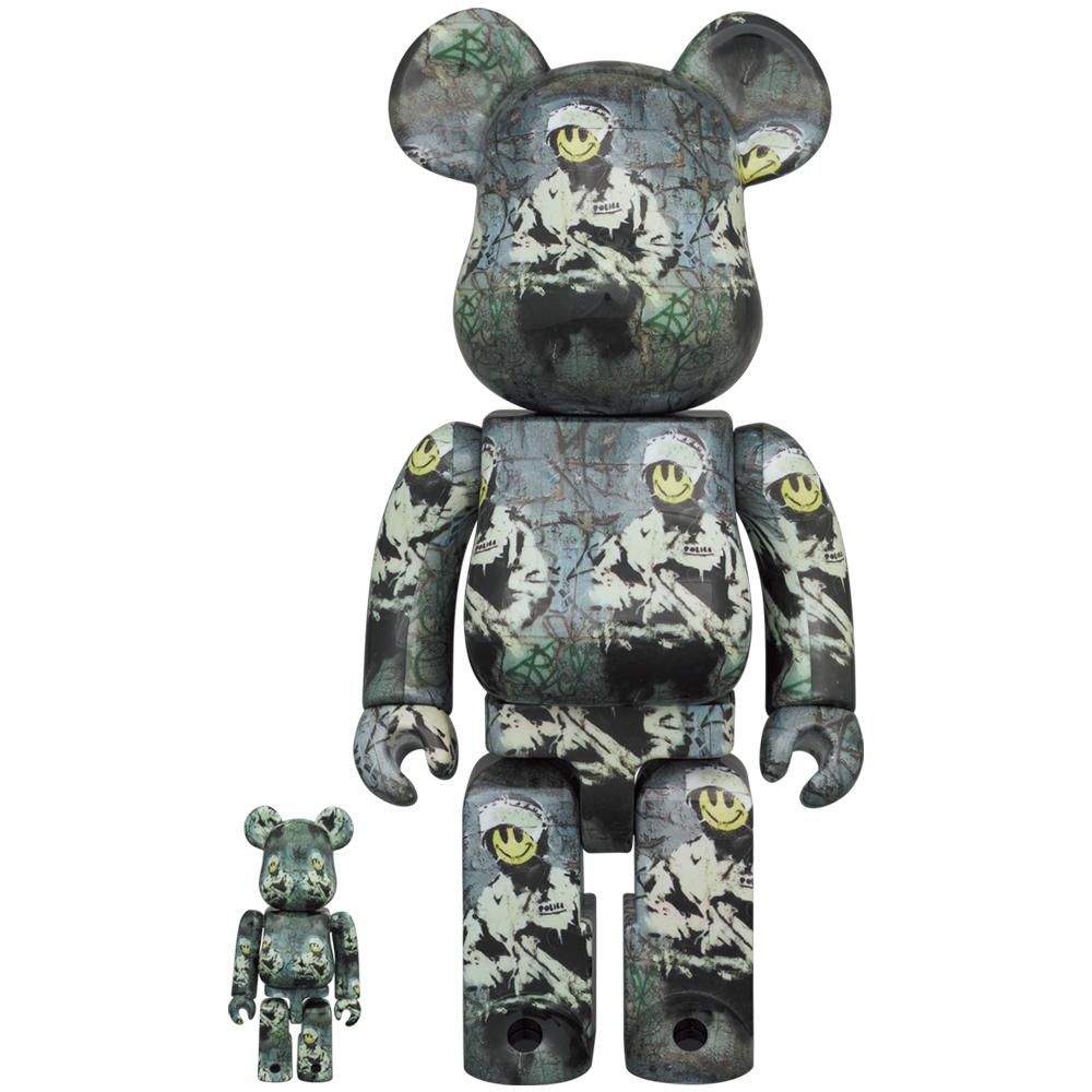 Medicom Be@rBrick BearBrick Riot Cop 100% & 400％