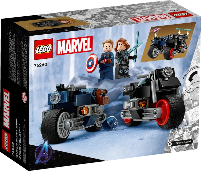 LEGO Marvel Series 76260 Black Widow & Captain America Motorcycles set