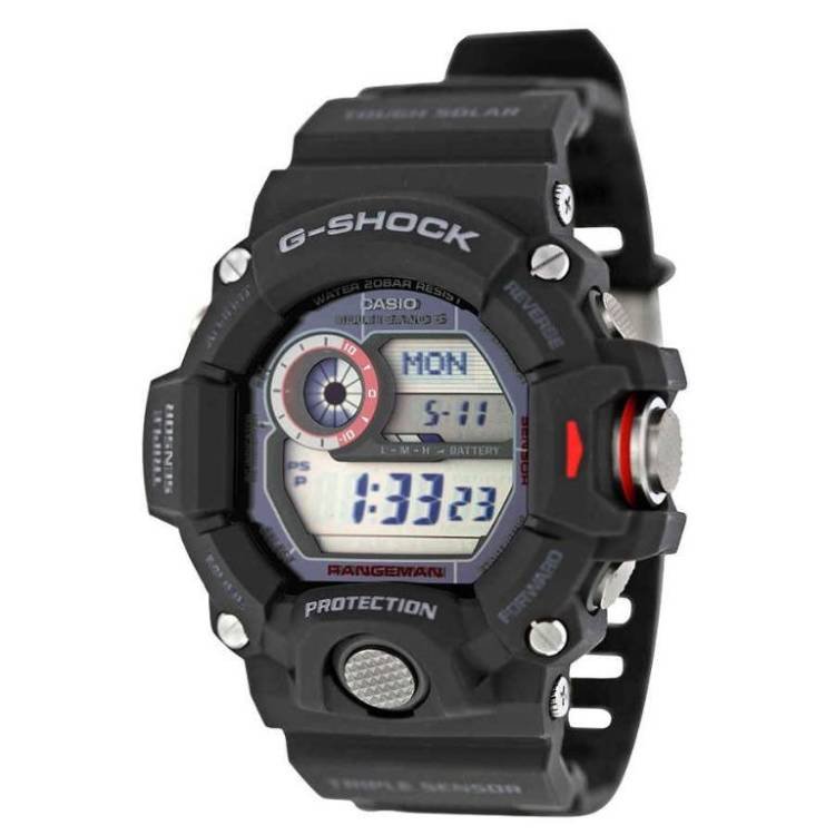 Casio Men's Watch G-Shock Rangeman Tough Solar Digital Strap GW-9400-1