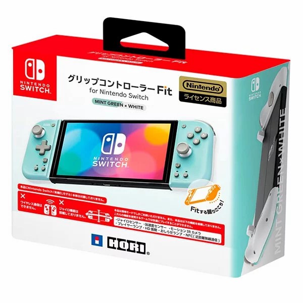 Nintendo Switch NS Hori Grip Controller (Mint Green x White)