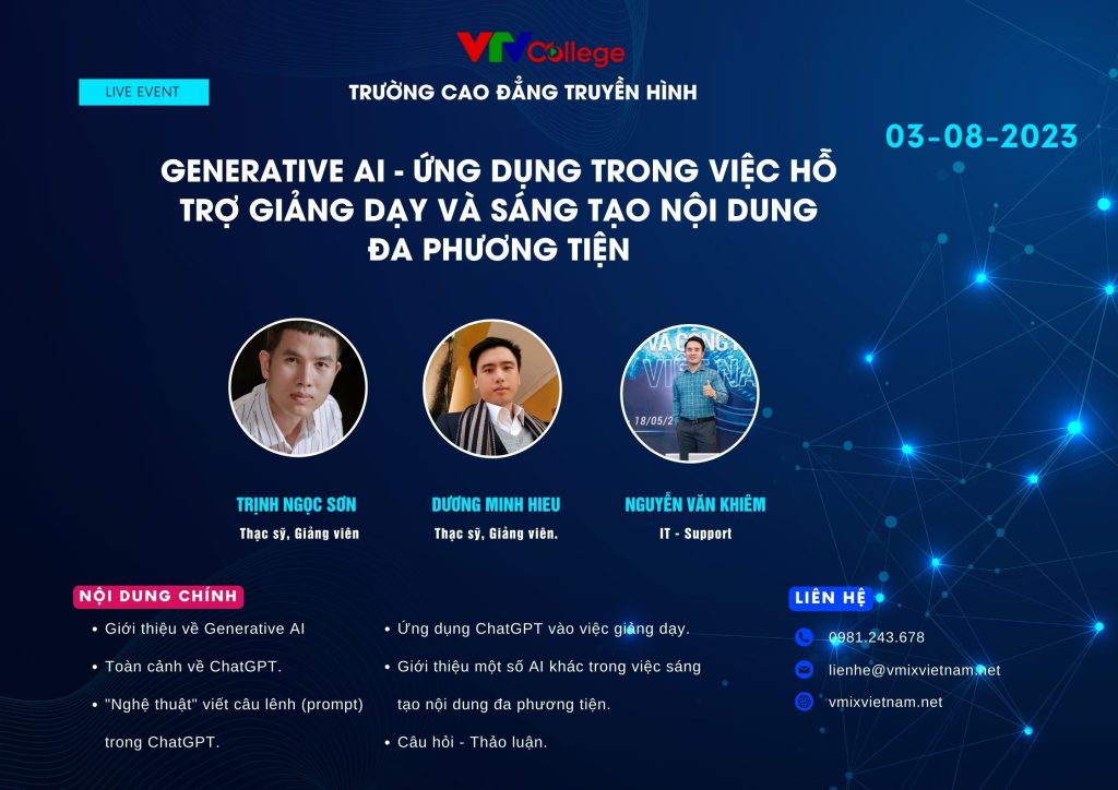 Generative AI – Ứng dụng trong việc hỗ trợ giảng dạy và sáng tạo nội dung đa phương tiện