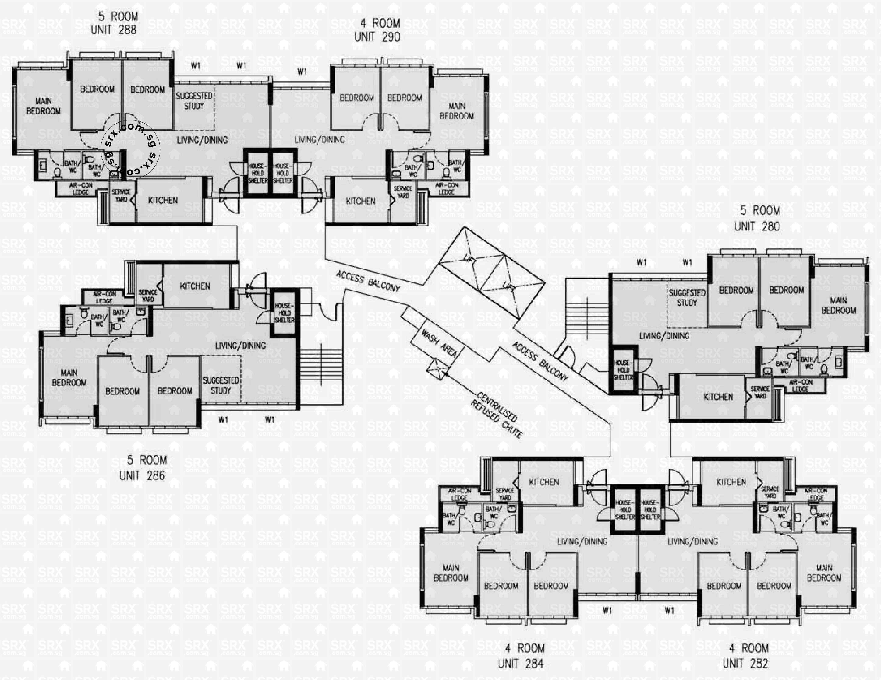Floor Plans for Rivervale Crescent HDB Details | SRX Property