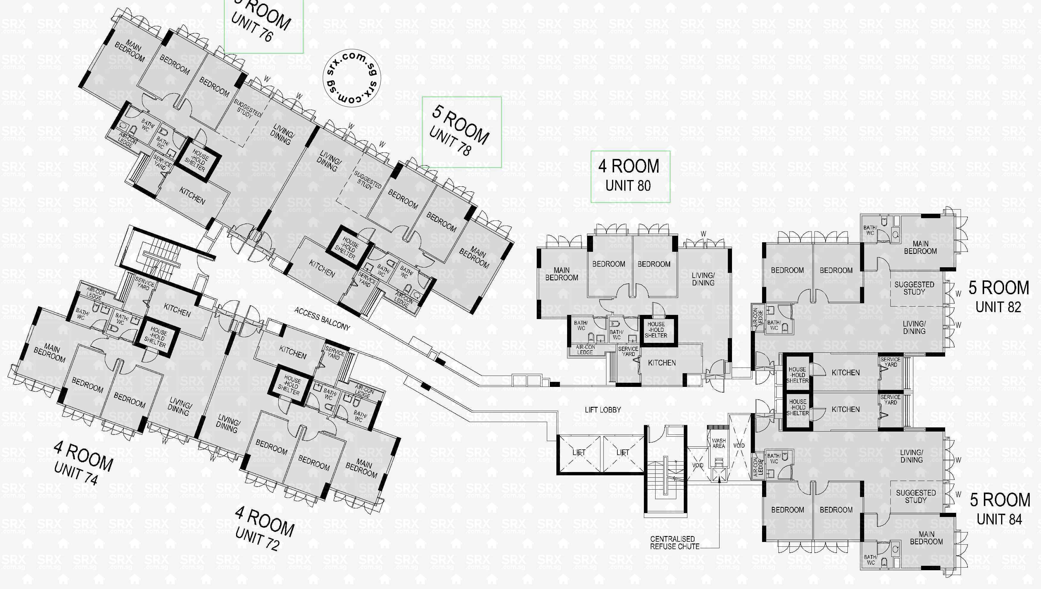 Floor Plans for Fernvale Link HDB Details SRX Property