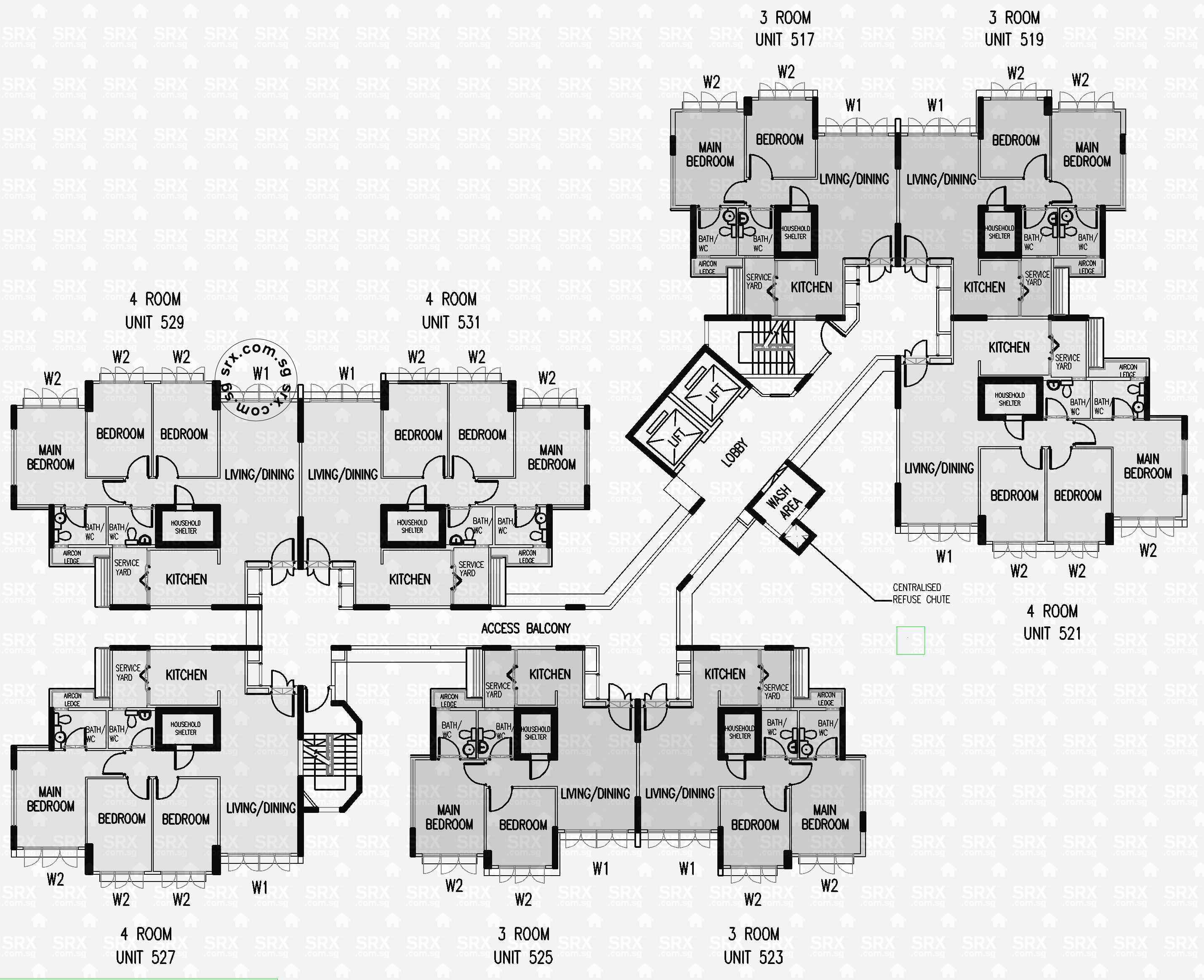 Floor Plans for Woodlands Drive 50 HDB Details SRX Property
