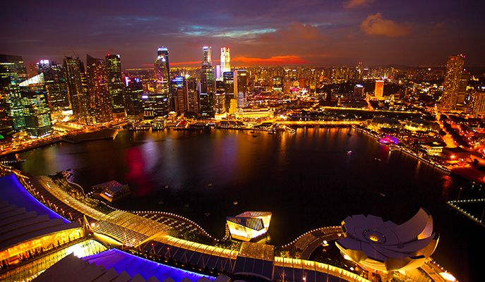Marina Bay at night