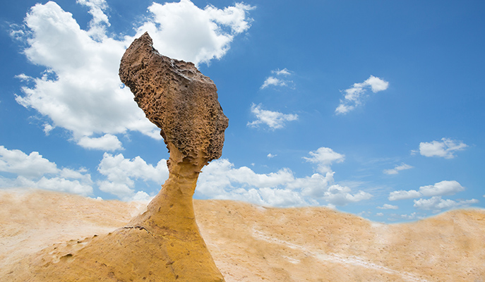 Queen Head Rock in Yehliu Geopark