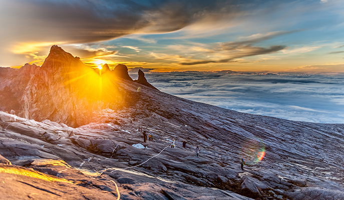 Sunrise on Mount Kinabalu