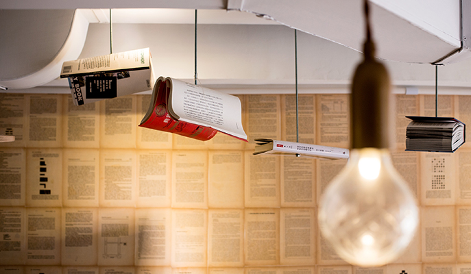 Literary-inspired decor at One Little Room
