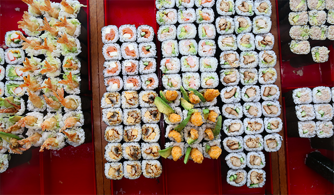 Sushi rolls from Sushi Hub