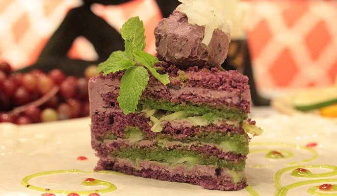 Ube macapuno cake