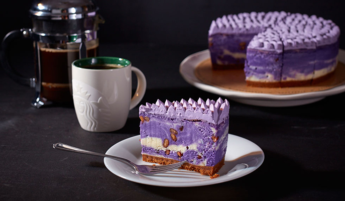 Purple yam cheesecake