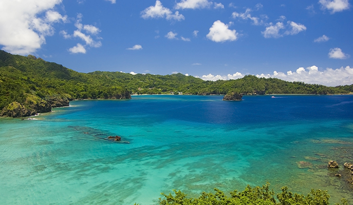 A lagoon in the Ogasawara archipelago