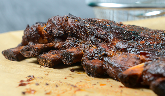 Pork ribs at Holy Smokes BBQ