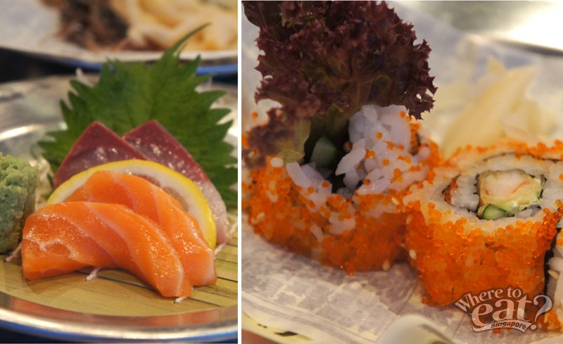 Salmon Sashimi & Prawn Tempura Roll Sushi