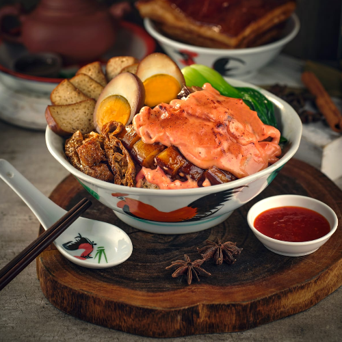 Braised Belly Rice with Mentaiko 