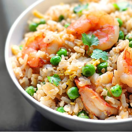 Egg Fried Rice with Shrimp