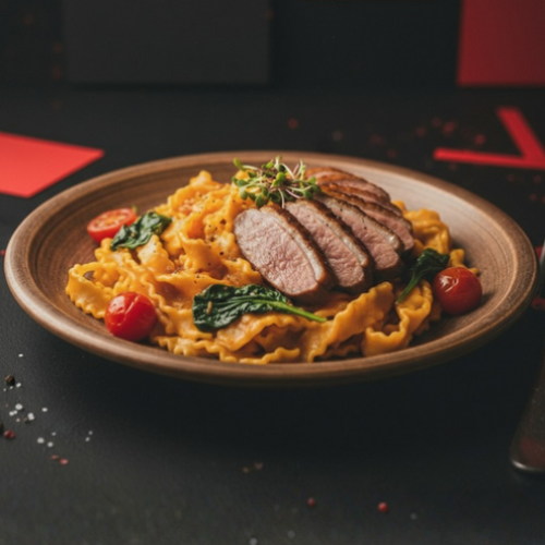 Smoked Duck Tomato Cream Mafaldine