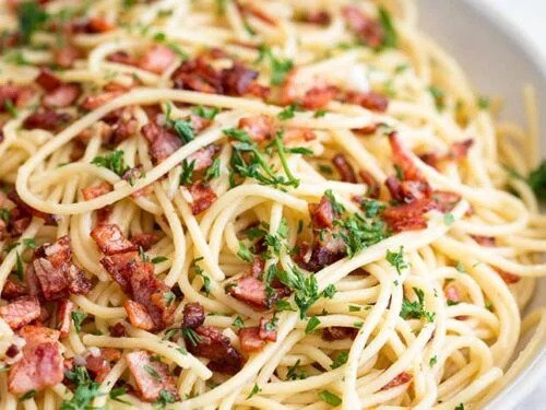 Bacon Mushroom Pasta [Spaghetti | Cream Sauce] (Chef B Western Delight #01-38 - Amoy FC)