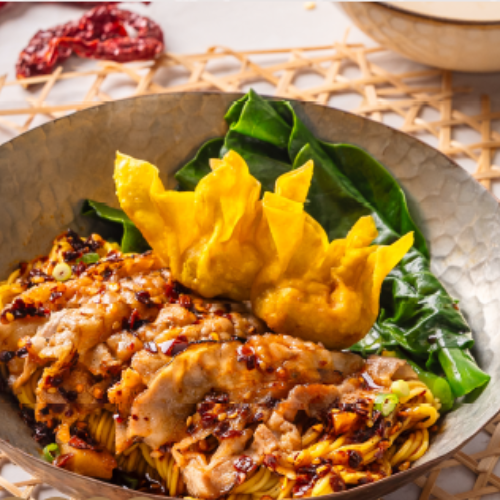 Mala Marbled Beef Wanton Noodle Dry