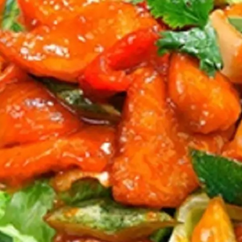 Sweet & Sour Fried Sliced Fish Rice