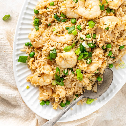 虾仁炒饭—Prawns Egg Fried Rice