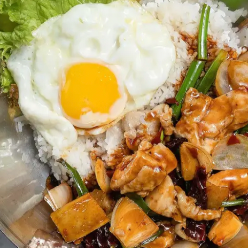 Dried Chili Sliced Fish Rice