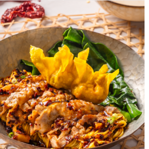 Mala Marbled Beef Wanton Noodle Dry 
