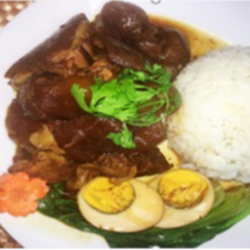 Braised Pork Hock with Rice