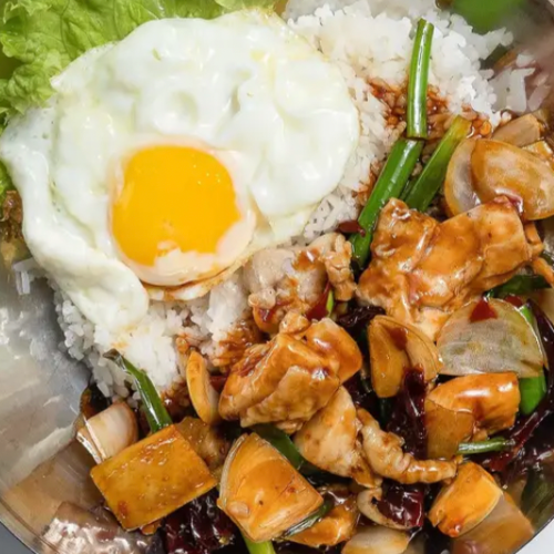 Dried Chili Sliced Beef Rice