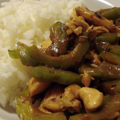 Black Bean Sauce Bitter gourd Sliced Pork Rice