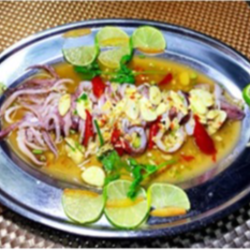 Steam Squid with Thai Chilli & Lime Sauce