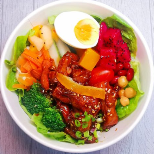 Glazed Miso Chicken Green Bowl