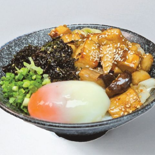 Teriyaki King Oyster Mushroom Don w Sous Vide Egg