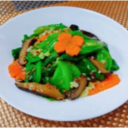 Stir Fried Baby Kai Lan with Mushroom